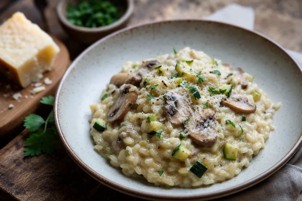 Risotto Courgette et Champignon