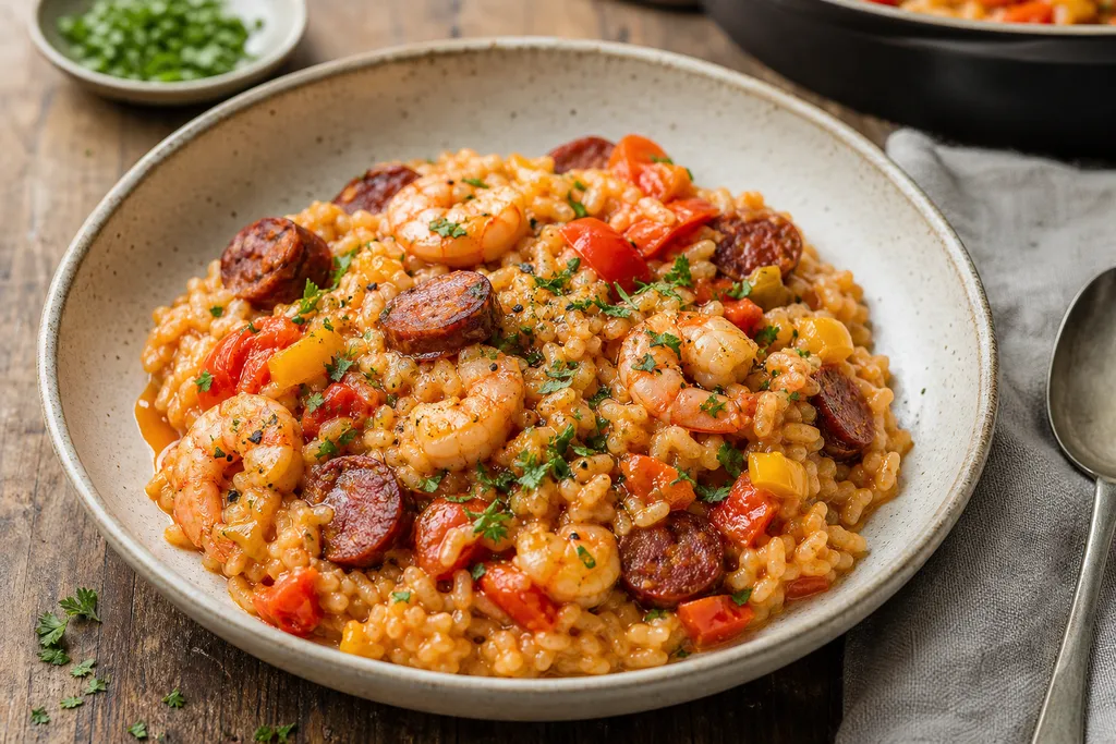 Risotto aux Crevettes et Chorizo