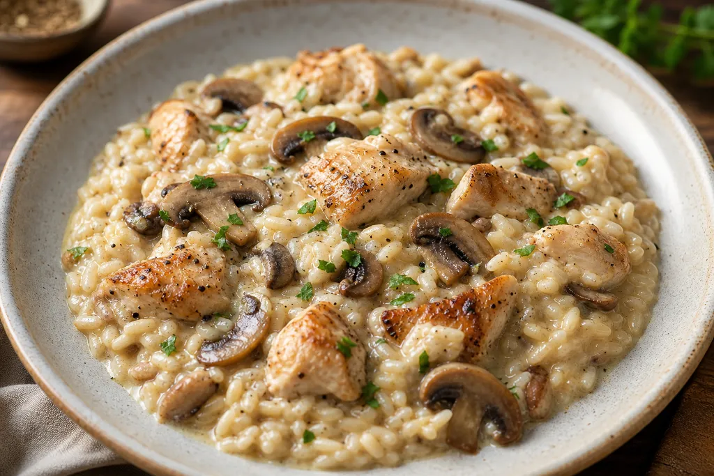 Risotto Poulet-Champignons