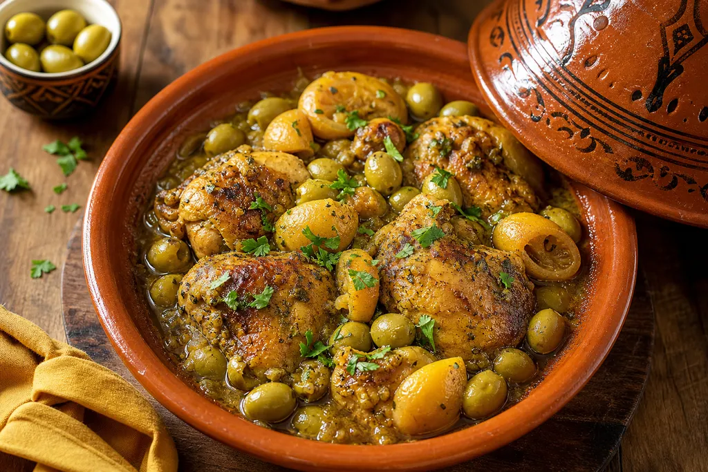 Poulet aux Citrons Confits et Olives